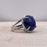 Bague Lapis-Lazuli "Communication" - Ajustable - (Ovale ou Ronde)