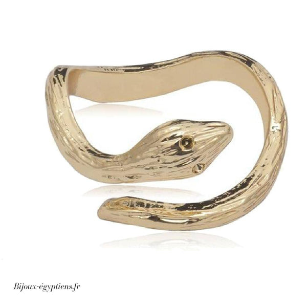 Bague <br> Serpent Dorée - Bijoux-egyptiens.fr
