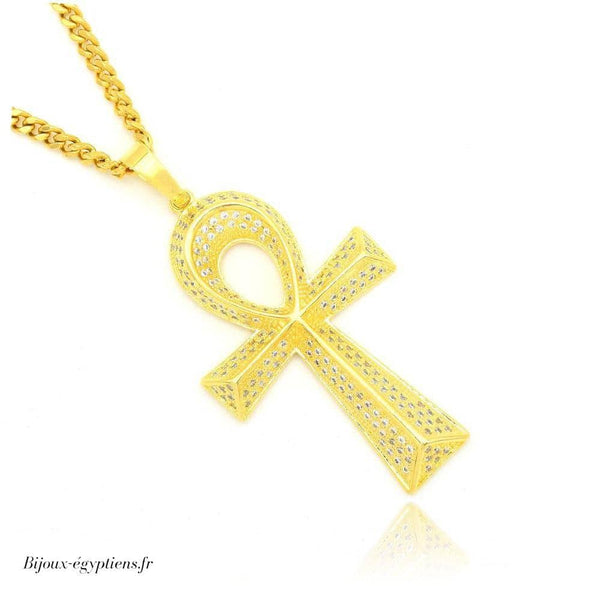 Collier <br> Croix de Vie Egyptienne Pendentif - Bijoux-egyptiens.fr