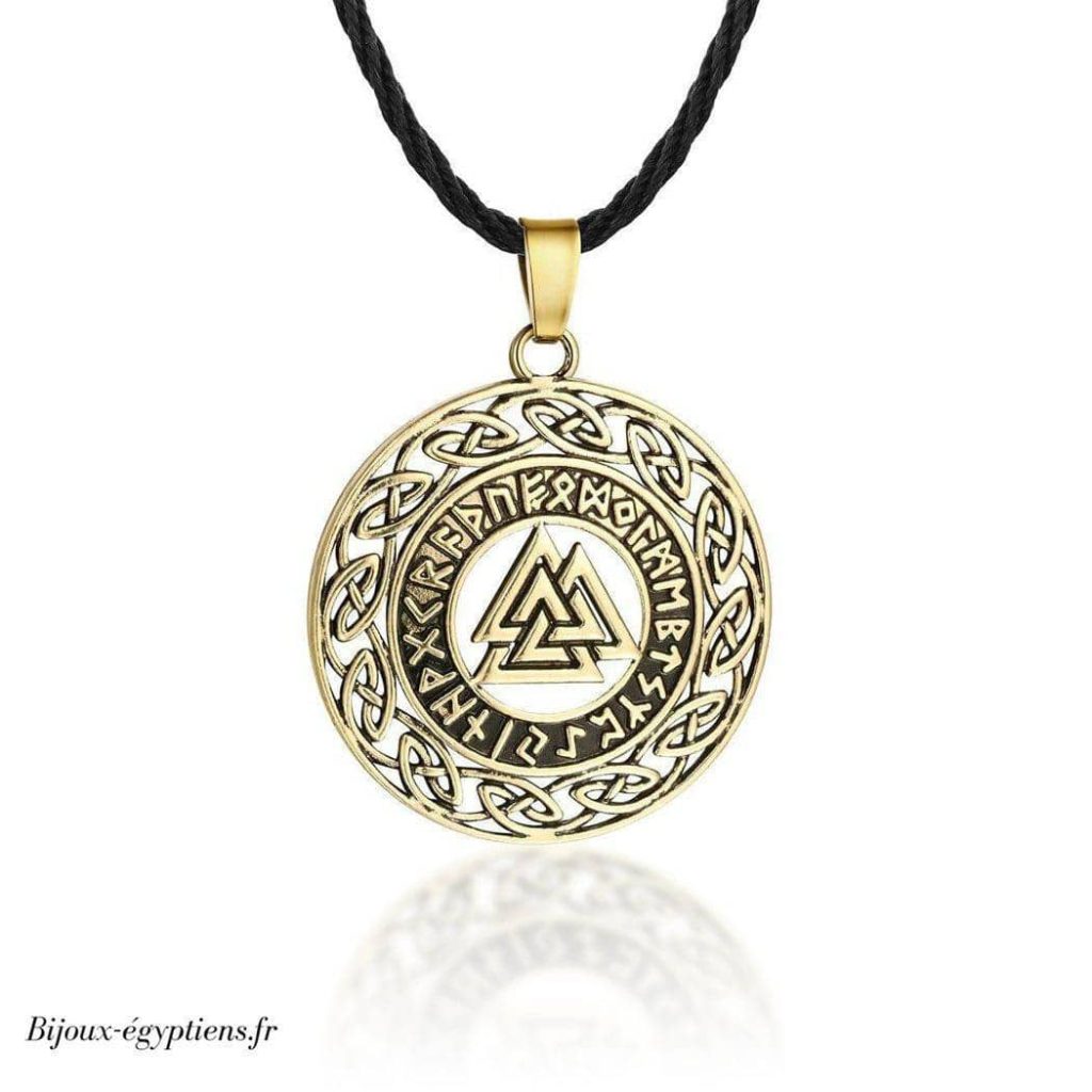 Boîte à Bijoux Pendentif Amulette Croix Émaillée - Collier 61 Cm, Or & Rouge, Neuf