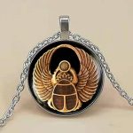 Collier  Pendentif Scarabée Egyptien Argent - Bijoux-egyptiens.fr