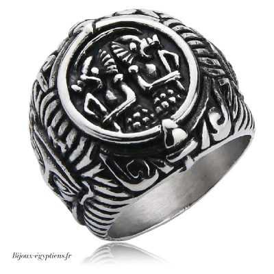 Bague Egyptienne  Hiéroglyphe d'Horus Homme - Bijoux-egyptiens.fr