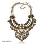 Collier Plastron  Doré Femme - Bijoux-egyptiens.fr