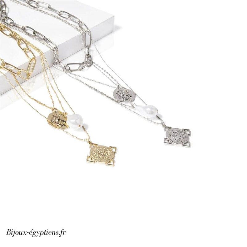 Collier  Nefertiti Cartouche - Bijoux-egyptiens.fr