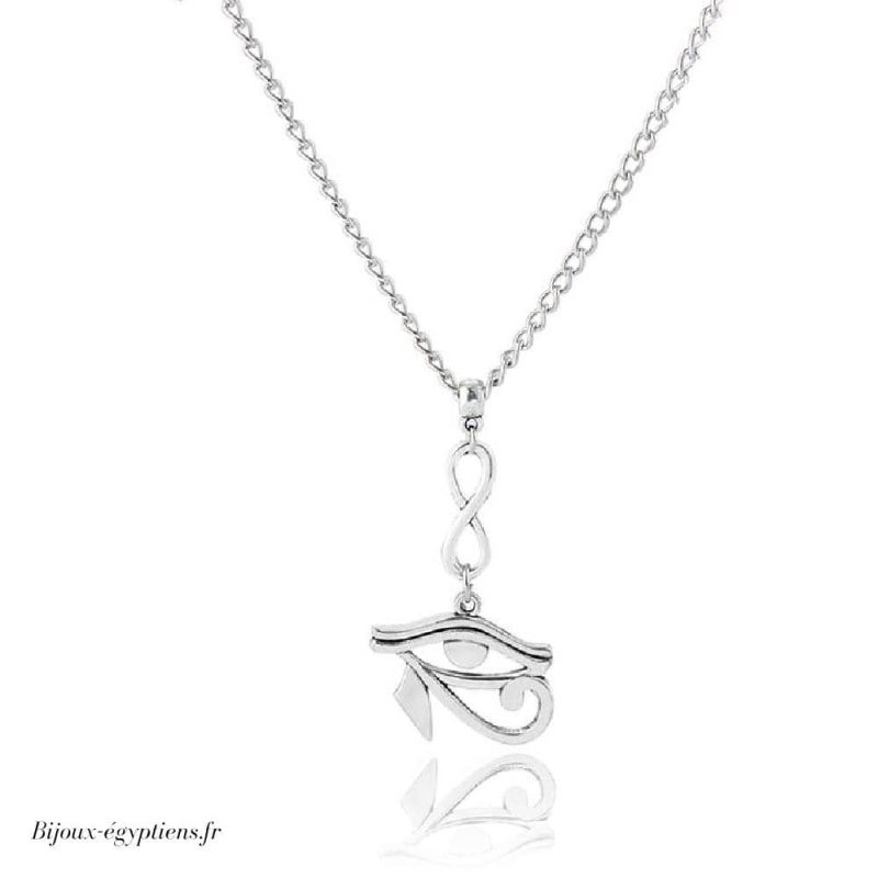 Collier  Oeil Argent - Bijoux-egyptiens.fr