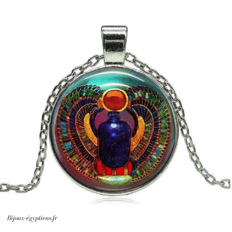 Collier  Pendentif Scarabée - Bijoux-egyptiens.fr