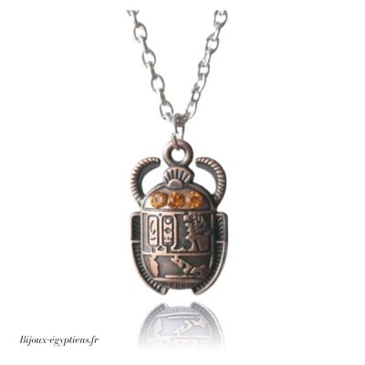 Collier  Scarabée Égyptien - Bijoux-egyptiens.fr