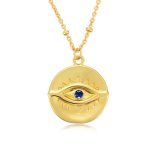 Collier <br> Oeil Bleu Argent