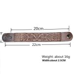 Dawapara Antique Bronze Wristband Egypt Cleopatra Amulet Charms Cuff Bracelets Bangles Vintage Punk Black Brown Strap Jewelry