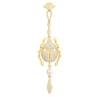 Boucle d’oreille Scarabée