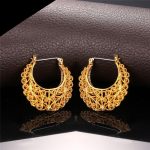 Boucle d’oreille Egyptienne – Thick Hoop Earring For Women Aros Gold Filled Circle Earrings Creole Earrings Vintage / color Maxi Earrings 2016 E6771G