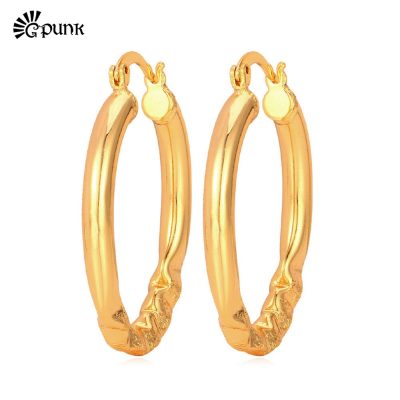 Boucle d’oreille Egyptienne – Ellipse Round Hoop Earrings For Women Hip Hop Style Gold/ color Classic Design Engagement Earrings Wholesale E438G