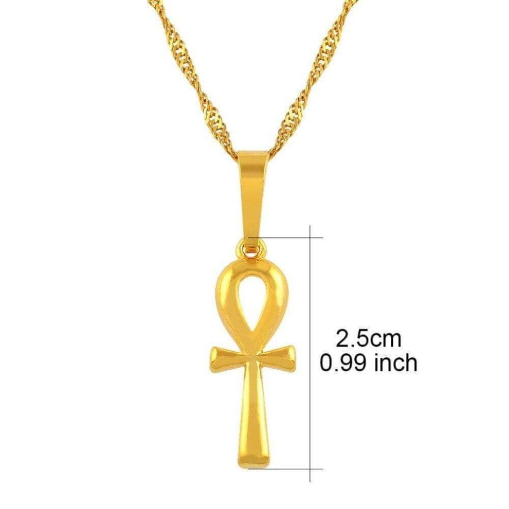 Collier Chaîne Avec Pendentif Ânkh - Occasion, Symbole égyptien, Sans Marque