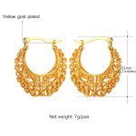 Boucle d’oreille Egyptienne – Thick Hoop Earring For Women Aros Gold Filled Circle Earrings Creole Earrings Vintage / color Maxi Earrings 2016 E6771G