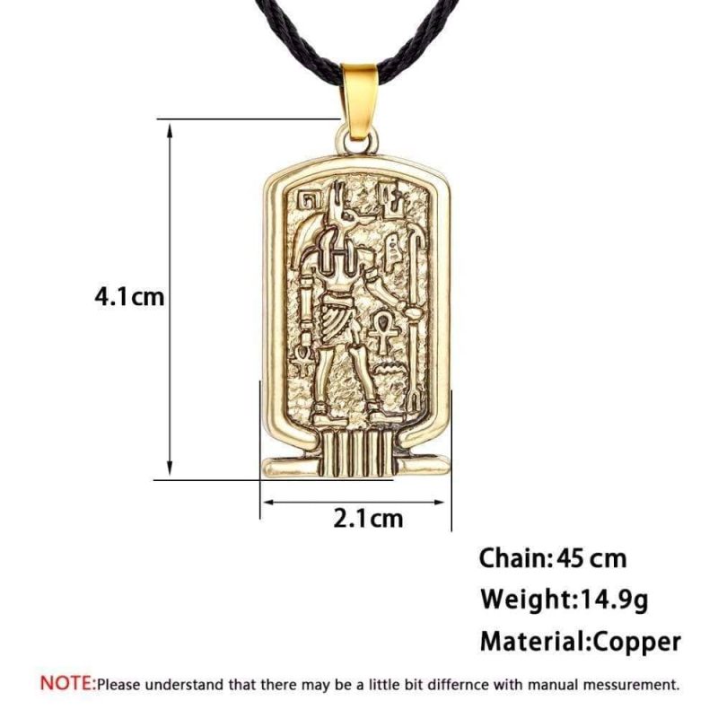 Collier  Pendentif Égyptien Cartouche - Bijoux-egyptiens.fr