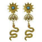Boucle d’oreille serpent antique