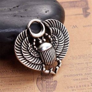 Collier Pendentif Scarabée Egyptien Oeil D'Horus