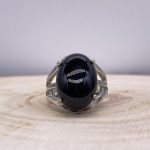 Bague Onyx « Maitrise de Soi » – Ajustable – (Ovale ou Ronde)