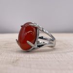 Bague Cornaline « Vitalité » – Ajustable – (Ovale ou Ronde)