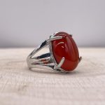 Bague Cornaline « Vitalité » – Ajustable – (Ovale ou Ronde)