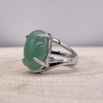 Bague Aventurine Verte « Tranquillité » – Ajustable – (Ovale ou Ronde)
