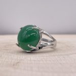Bague Aventurine Verte « Tranquillité » – Ajustable – (Ovale ou Ronde)