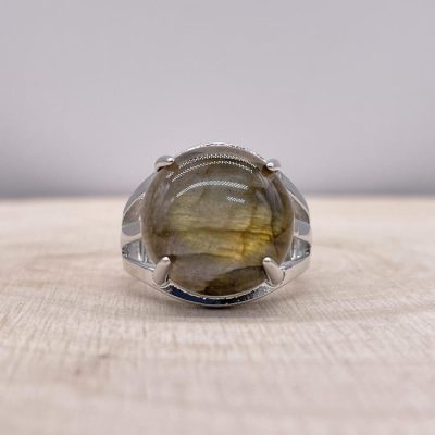 Bague Labradorite « Protection » – Ajustable – (Ovale ou Ronde)