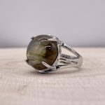 Bague Labradorite « Protection » – Ajustable – (Ovale ou Ronde)