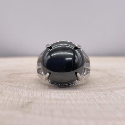 Bague Hématite « Harmonisation » – Ajustable – (Ovale ou Ronde)