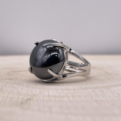 Bague Hématite « Harmonisation » – Ajustable – (Ovale ou Ronde)