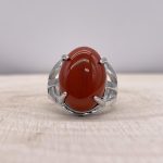 Bague Jaspe Rouge « Stimulant » – Ajustable – (Ovale ou Ronde)