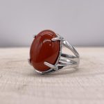 Bague Jaspe Rouge « Stimulant » – Ajustable – (Ovale ou Ronde)