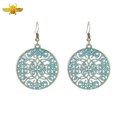 Boucle d’Oreille Égyptienne  Porte Bleue
