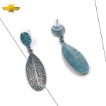 Boucle d’Oreille Égyptienne  Feuille d’Argent