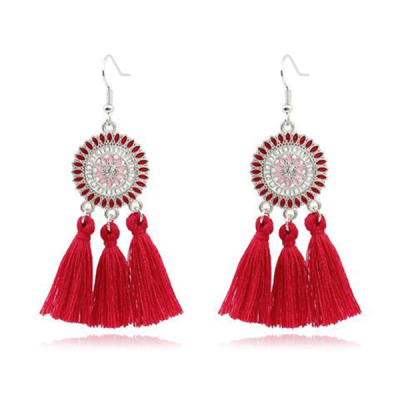 boucle oreille egyptien rouge