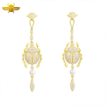 Boucle d’Oreille Égyptienne  Scarabée
