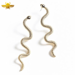 Boucle d’Oreille Égyptienne  Serpent Œil Noir