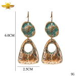 Boucle d’Oreille Égyptienne  Pierre de Couleur