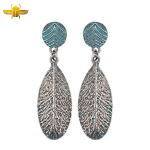 Boucle d’Oreille Égyptienne  Feuille d’Argent