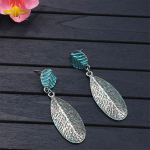 Boucle d’Oreille Égyptienne  Feuille d’Argent