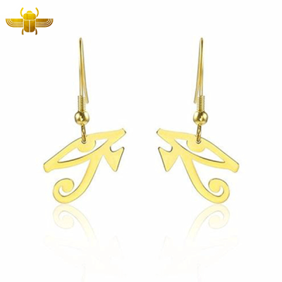 Boucle d’Oreille Égyptienne  Pharaon Ankh Or