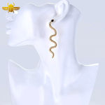 Boucle d’Oreille Égyptienne  Serpent Œil Noir