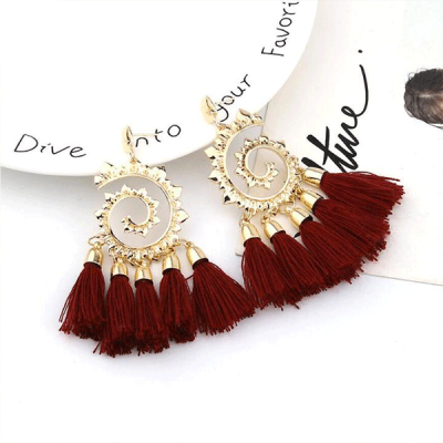 boucle d oreilles rouge egypte