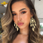 Boucle d’Oreille Égyptienne  Attrape-Rêve Plume