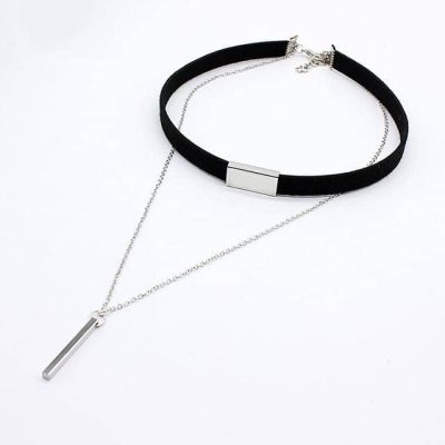Collier Ras De Cou Noir En Tissu Doux Pour Femme - Budget Beauté - Neuf Avec étiquettes