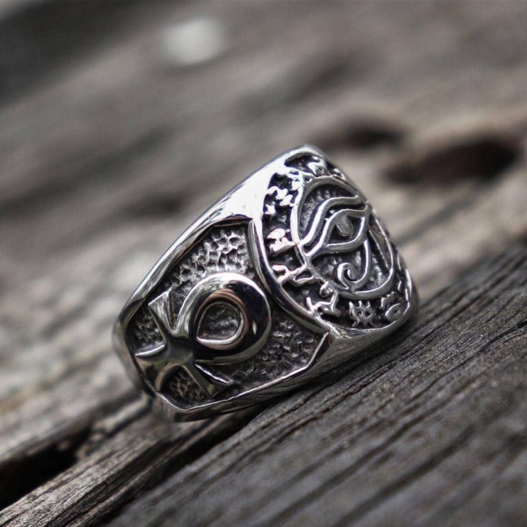 Bague Homme Argent 925 - Symbole Oudjat (Œil D'Horus) Pour Protection Et Pouvoir