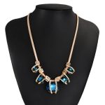 Collier Plastron  Strass Bleu - Bijoux-egyptiens.fr
