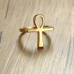 Bague  Croix Ankh Ansée - Bijoux-egyptiens.fr