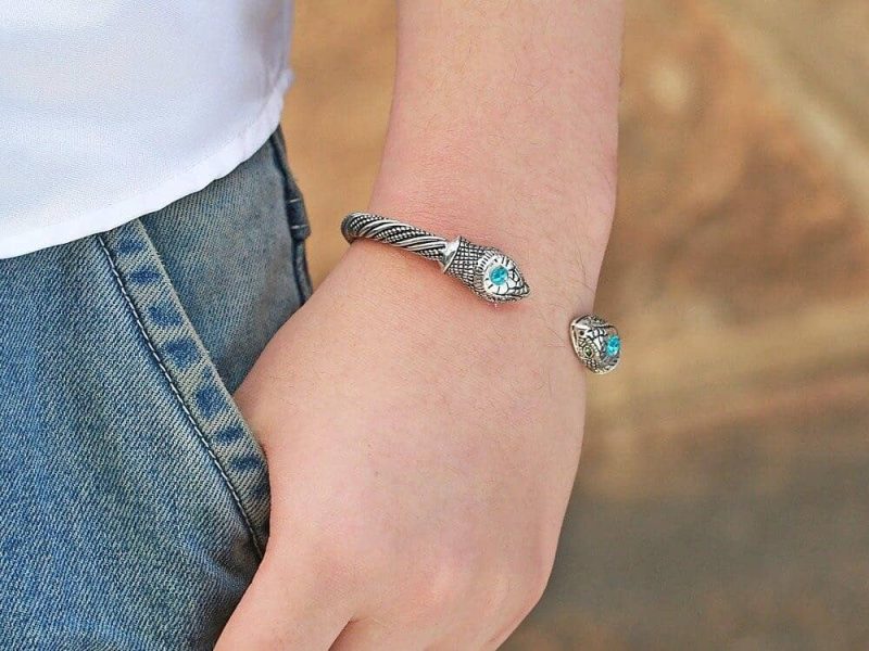 Bracelet Serpent  Argent Femme - Bijoux-egyptiens.fr