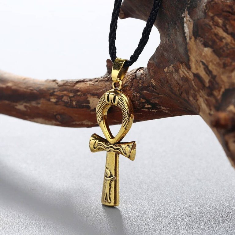 Amulette égyptienne Ancienne Ankh (clé De Vie) - Pierre Noire - Provenance Luxor - Occasion Rare